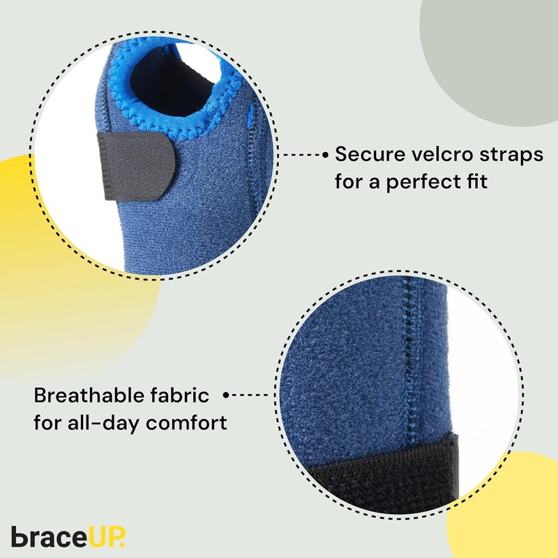 BraceUP Stabilized Kids Wrist Brace- Youth Wrist Support, Kids Wrist Splint, Child Wrist Brace for Daily Use, Boys and Girls height 3’3” to 4’11”, size 3-12 (Right Hand) - Image 4